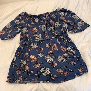 Blue floral dress